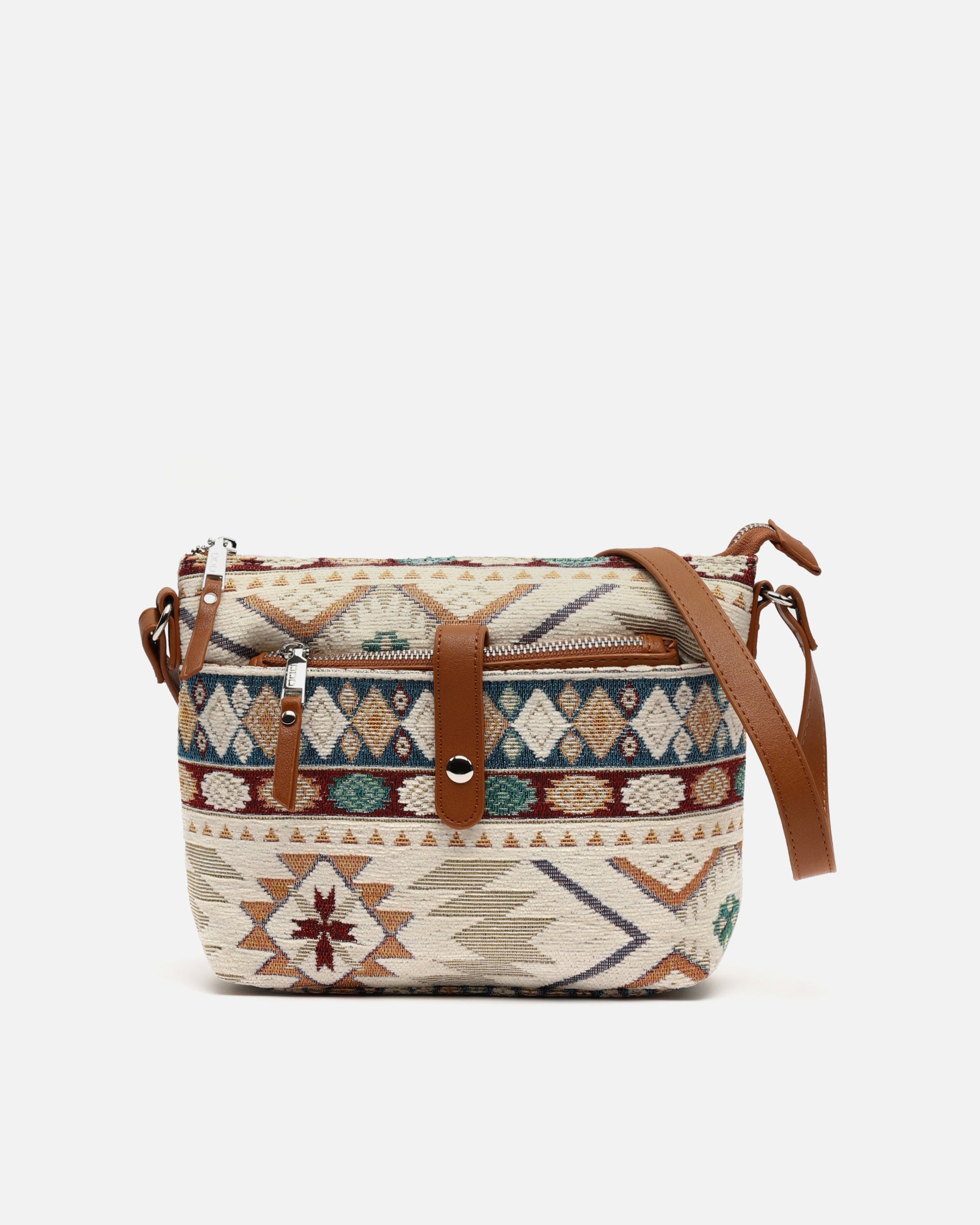 Tiani Small Crossbody Bag With Jacquard Print And Small Pouch Misako tiani-small-crossbody-bag-with-jacquard-print-and-small-pouch-misako