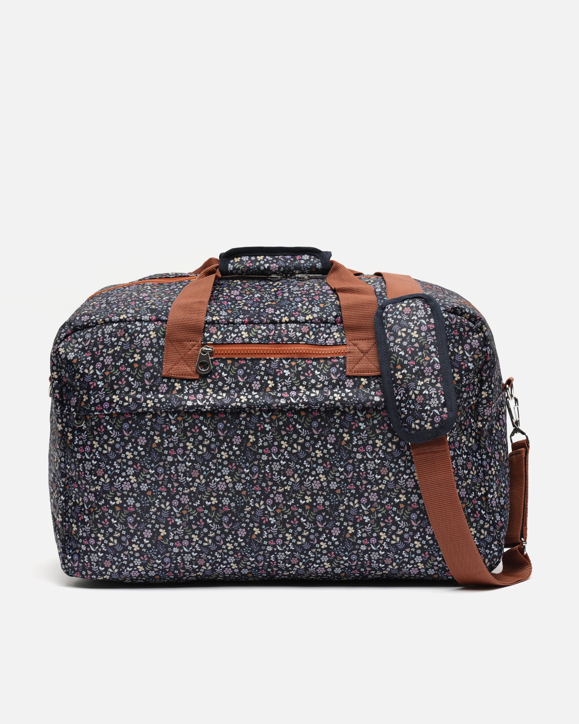 Flors bolsa fin de semana estampada y asa bandolera extraíble – Misako