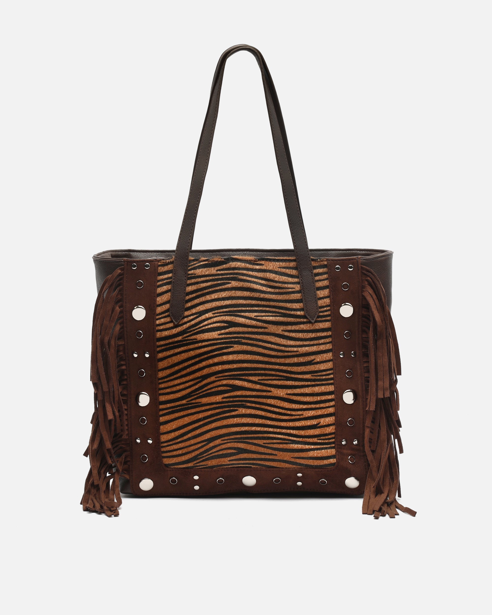Yaku bolso shopper grande con detalles metálicos Yaku bolso shopper grande con detalles metálicos