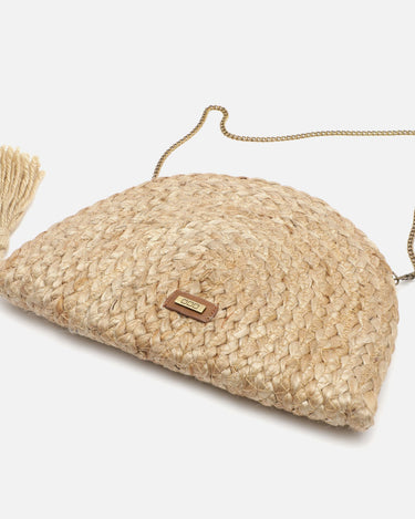 Madagascar bolso de mano y bandolera efecto rafia de Misako