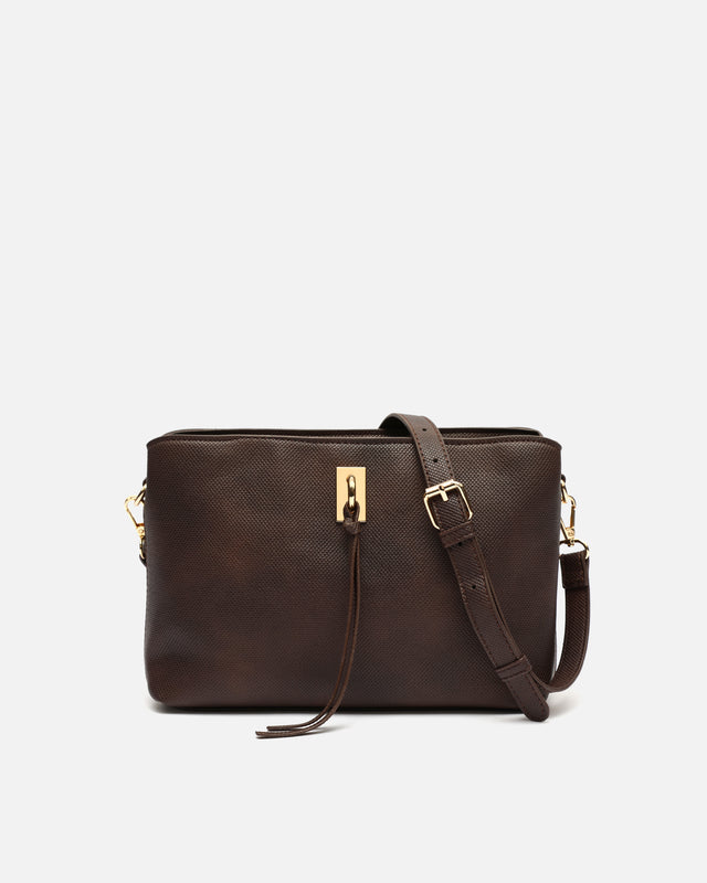 Engri bolso bandolera pequeño con detalles metálicos