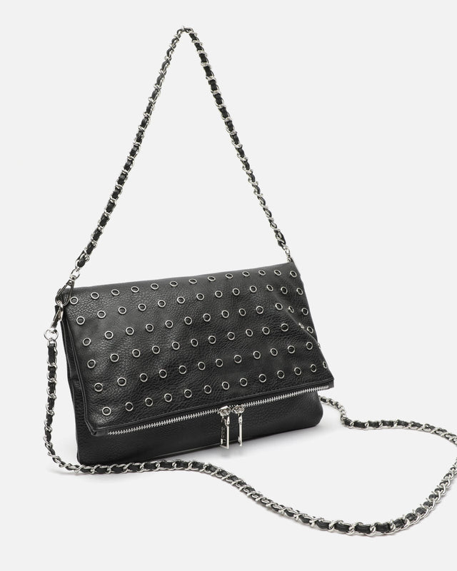 Olu-1 Shoulder bag with metallic details and double handle