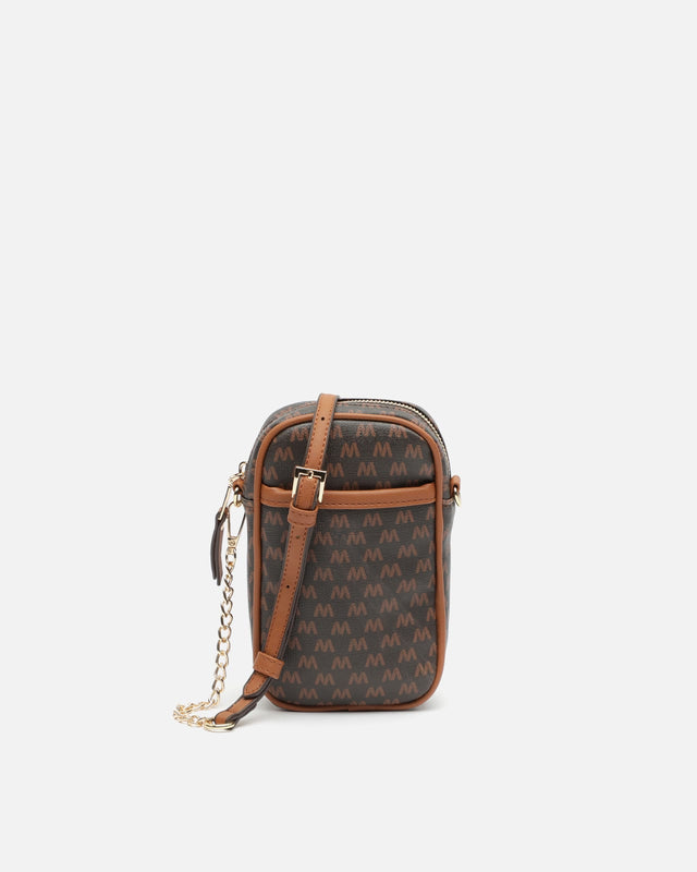 Monograms bolso bandolera mini para móvil con estampado monogram