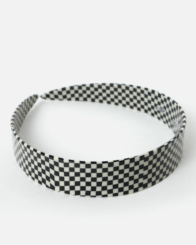Checker Bandeau large avec motif à carreaux 