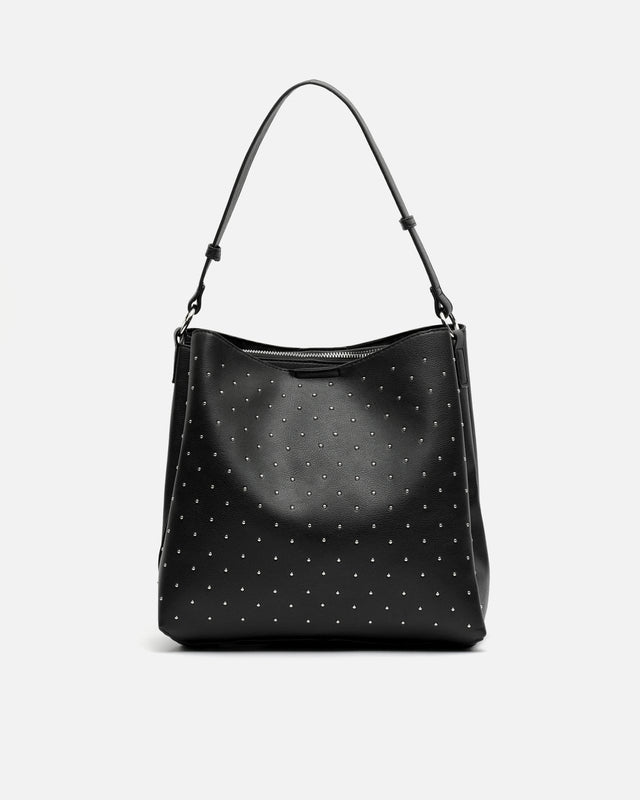 Nicoleta bolso hobo con asa bandolera y detalles metálicos