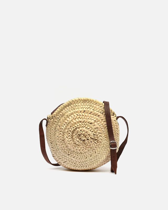 Palma bolso bandolera rendondo de rafia ED.