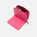 Petit Porte-monnaie Femme Métallisé Artis Rose - Porte-cartes Et Poche Zippée - Style Pratique Et Brillant - 2