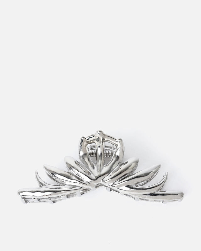 Artemisa Large silver plated hair clip 