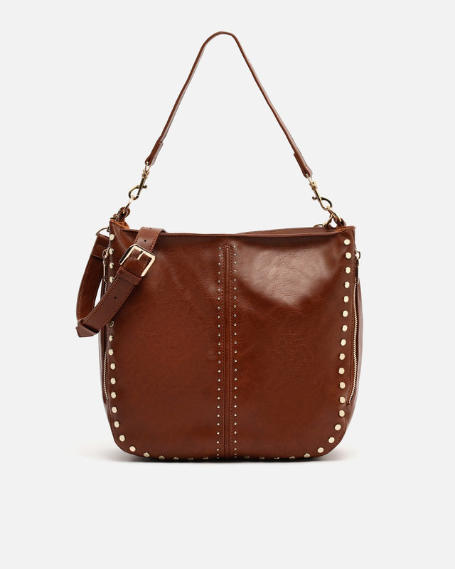 Jitan bolso hobo grande con asa bandolera extraíble y detalles metálicos