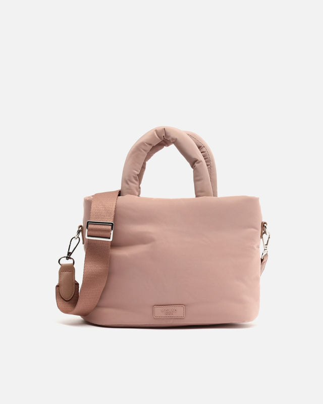 Acolfy bolso tote mediano en nylon acolchado con asa bandolera extraíble ED.
