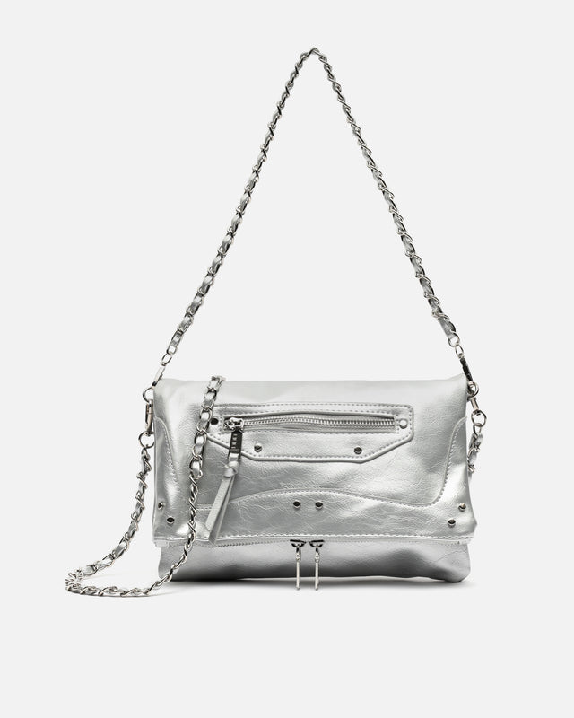 Erosa bolso de hombro pequeño con asa bandolera extraíble y detalles metálicos ED.