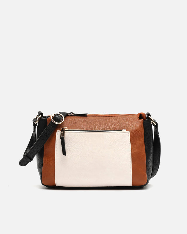 Minervi bolso bandolera pequeño tricolor