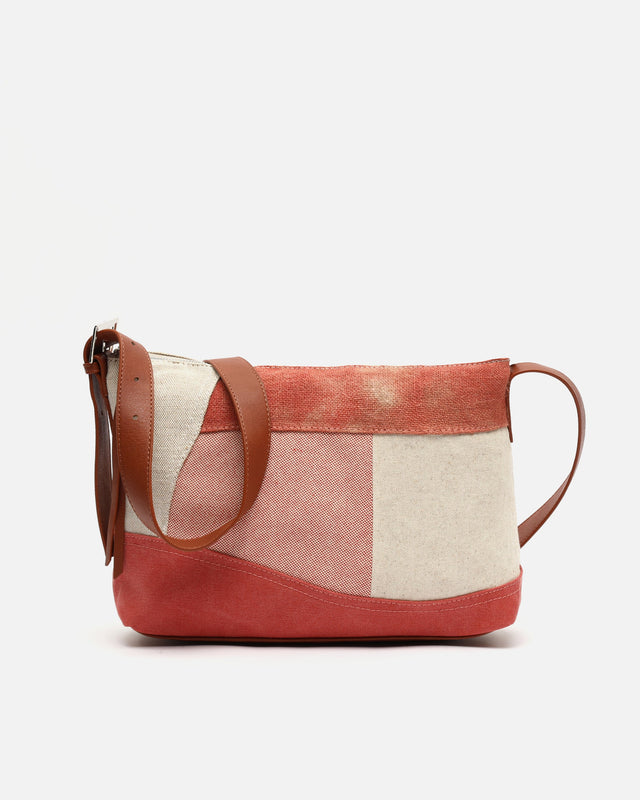 Narci crossbody bag with patchwork print and distressed effect ED.