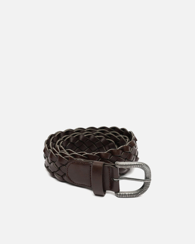 Trenz ceinture tressée à boucle métallique 