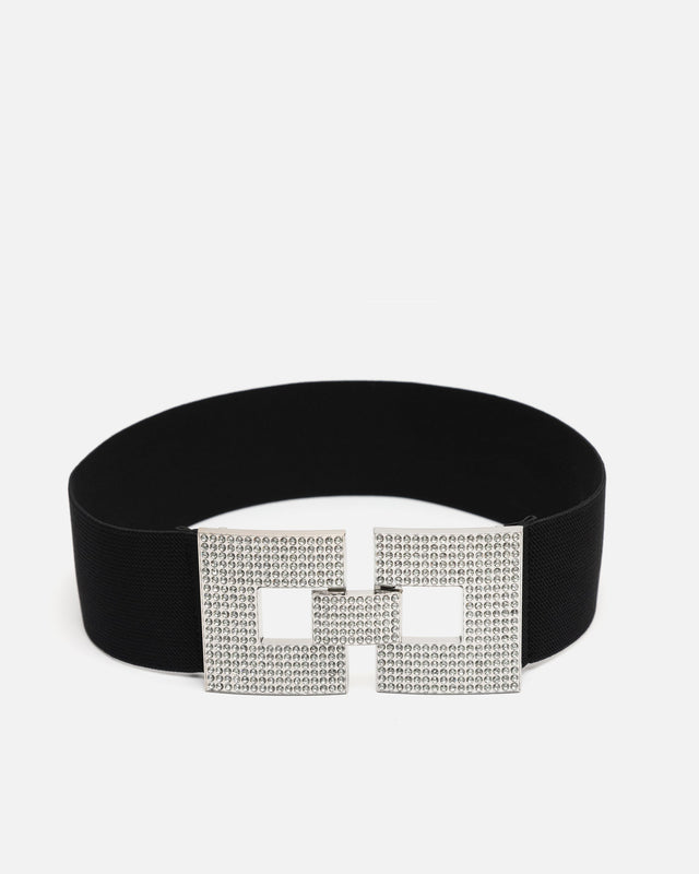 Nerea cinturón ancho elástico con detalles brillantes