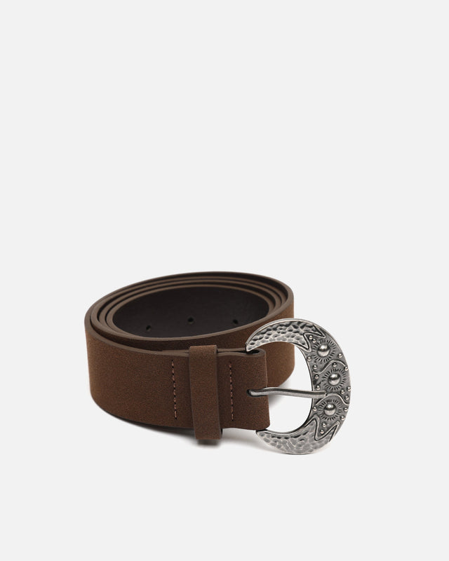 Flavia cinturón efecto ante con detalles en la hebilla redonda