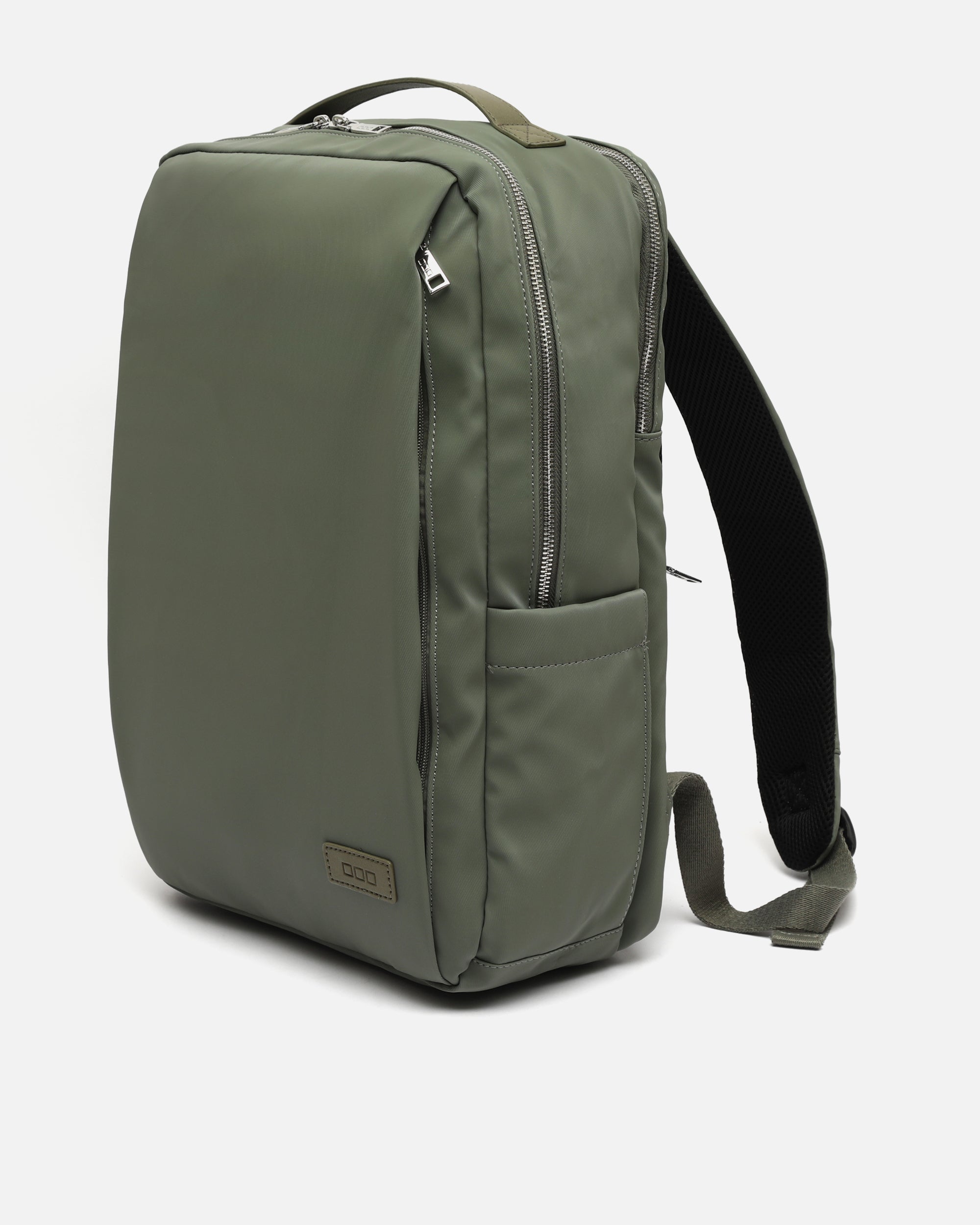 Mochila con solapa y bolsillo hebillas de polipiel Mochila con solapa y bolsillo hebillas de polipiel
