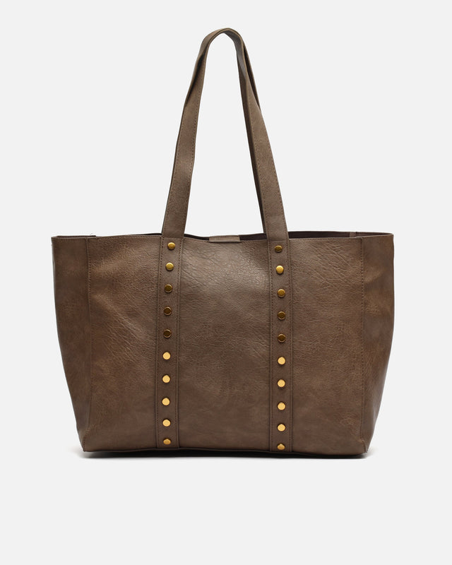 Junichi grand sac shopper avec trousse de toilette amovible et détails métalliques 