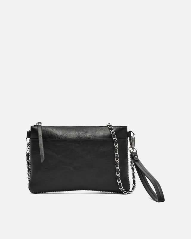 Zaocai bolso de fiesta pequeño con detalles metálicos y asa bandolera extraíble