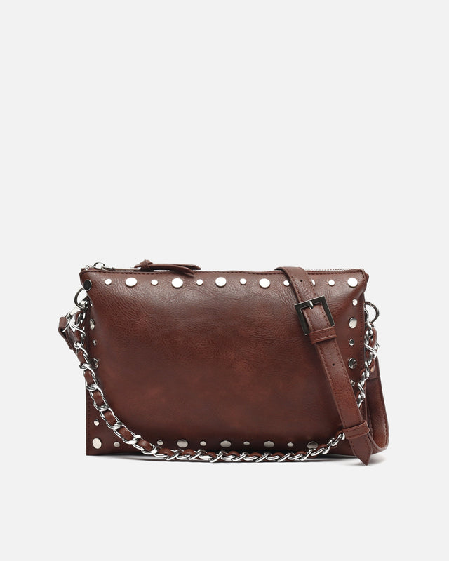 Rizu small shoulder bag with metallic details 