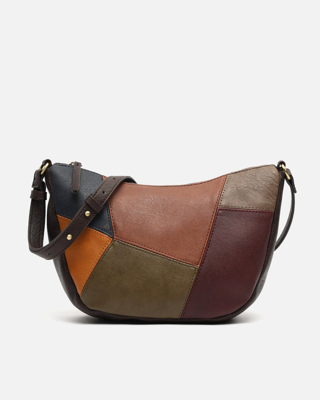 Popu bolso bandolera con estampado patchwork