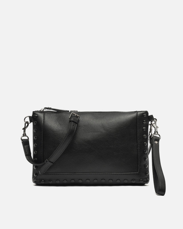 Emres bolso bandolera con asa de mano y detalles metálicos