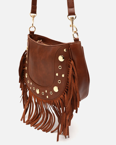Catrina bolso de hombro con detalles metálicos 