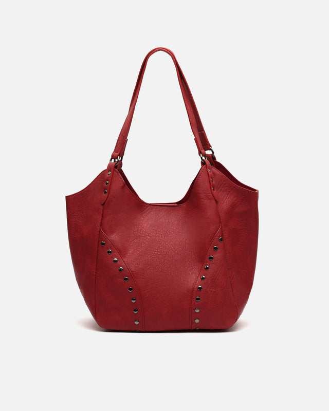 Serenity schoudertas met uitneembare toilettas en metalen details 