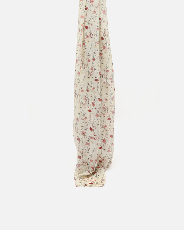 Poppy printed scarf