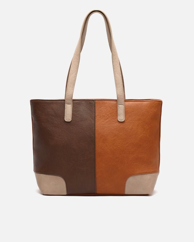 Quino torba shopper z nadrukiem patchworkowym 