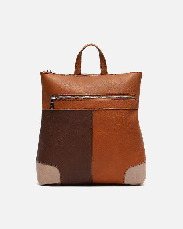 Quini anti-diefstalrugzak met patchworkprint 