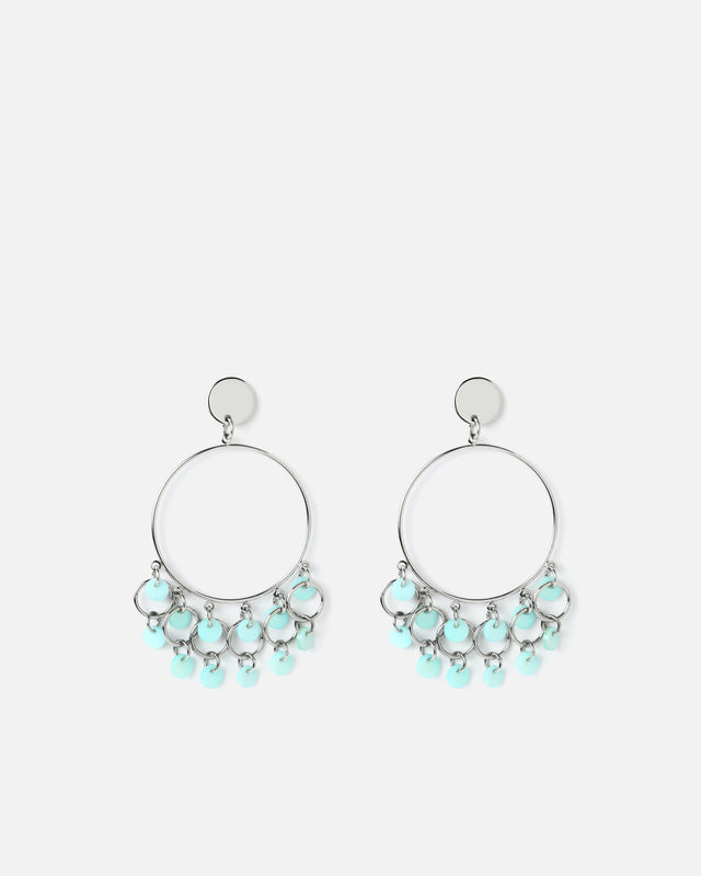 Anya boucles d'oreilles créoles avec perles 