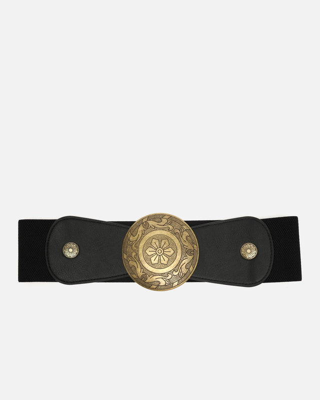 Dakota szeroki elastyczny pasek z okrągłą klamrą 