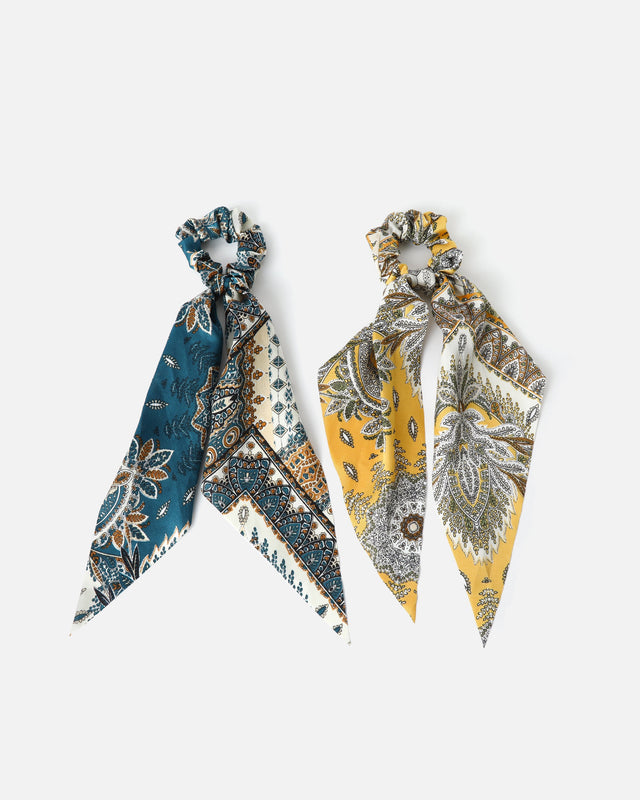 Salma lot d'élastiques à cheveux imprimés 