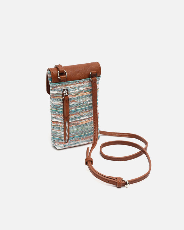 Borsa A Tracolla Per Cellulare In Nylon Impermeabile | 19x10x6 Cm, 4 Tasche, Tracolla Regolabile, Foro Cuffie, Regalo Donna - 3