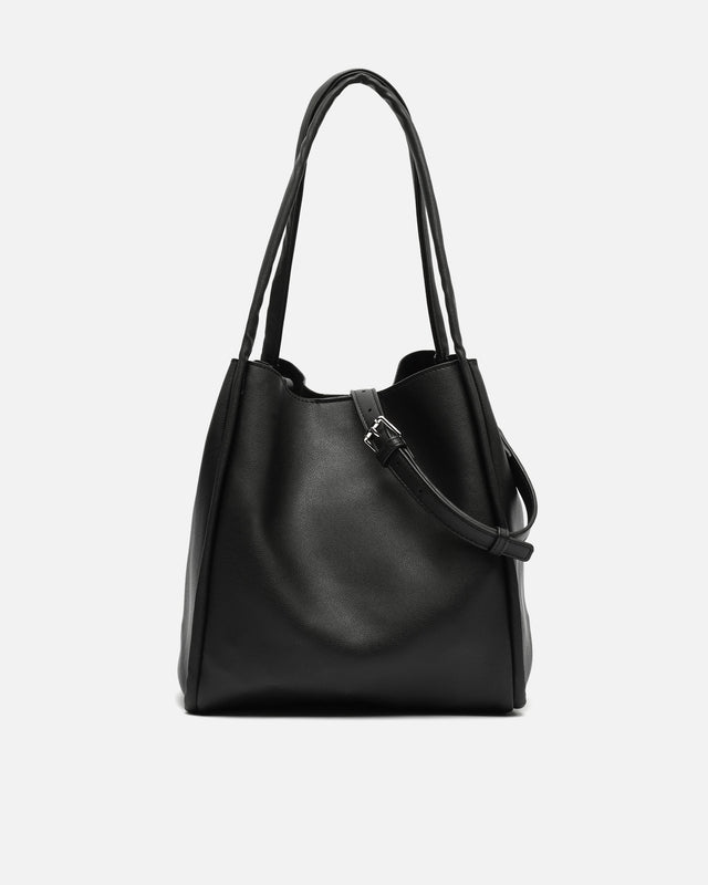 Guevon shoulder bag with toiletries bag and removable shoulder strap 