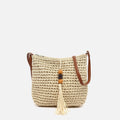Tillian bolso bandolera efecto rafia con detalle colgante 