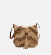 Tillian bolso bandolera efecto rafia con detalle colgante 