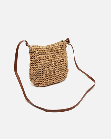 Tillian bolso bandolera efecto rafia con detalle colgante 