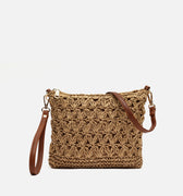 Blumi bolso bandolera efecto rafia con asa de mano e bandolera extraíble 