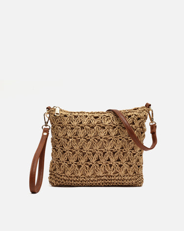 Blumi bolso bandolera efecto rafia con asa de mano e bandolera extraíble 