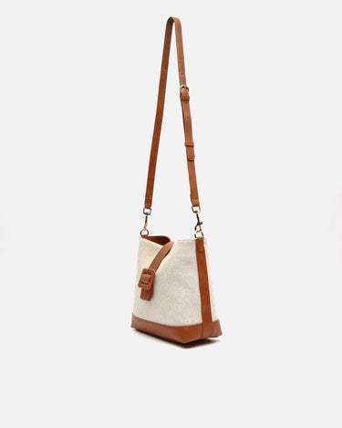 Sora torebka w stylu hobo z ekoskóry i efektu rafii 