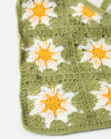 Orillapañuelo para la cabeza acabado en crochet 