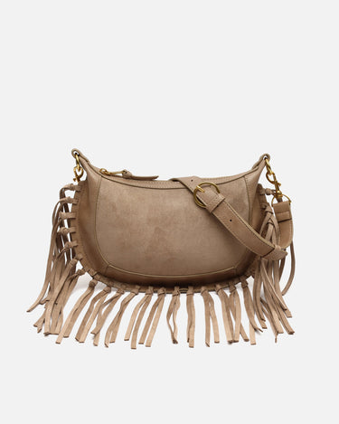 Fleubito Bolso bandolera pequeño efecto ante y detalles flecos 