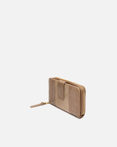 Fleubito Monedero Grande con cierre de botón y efecto ante 