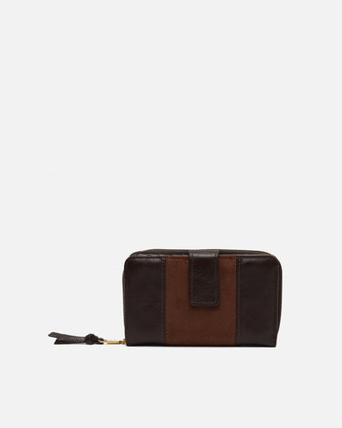 Fleubito Monedero Grande con cierre de botón y efecto ante 