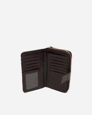 Fleubito Monedero Grande con cierre de botón y efecto ante 