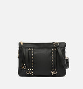 Nikasi bolso bandolera con bolsillos frontales y detalles metálicos 