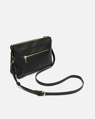 Nikasi bolso bandolera con bolsillos frontales y detalles metálicos 