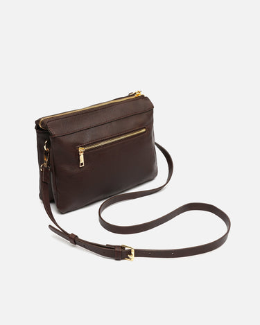 Nikasi bolso bandolera con bolsillos frontales y detalles metálicos 